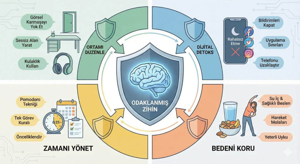Dikkat eksikliği; odaklanmayı sürdürmede zorluk, görevleri organize etmede güçlük, unutkanlık ve kolay dikkat dağılması ile karakterize bir nörogelişimsel örüntüdür. Günlük dilde “dalgınlık” ya da “üşengeçlik” gibi yanlış etiketlerle anılsa da, bilimsel olarak yürütücü işlevlerdeki farklılıklara, dikkat sistemlerinin regülasyonundaki güçlüklerine ve motivasyon döngülerine dayanır. Bu nedenle dikkat eksikliği, basit bir irade meselesi değildir. Odaklanma Sisini Dağıtmak Dikkat Eksikliği Bilimle Anlamak ve Yönetmek-header Odaklanma Sisini Dağıtmak Dikkat Eksikliği Bilimle Anlamak ve Yönetmek